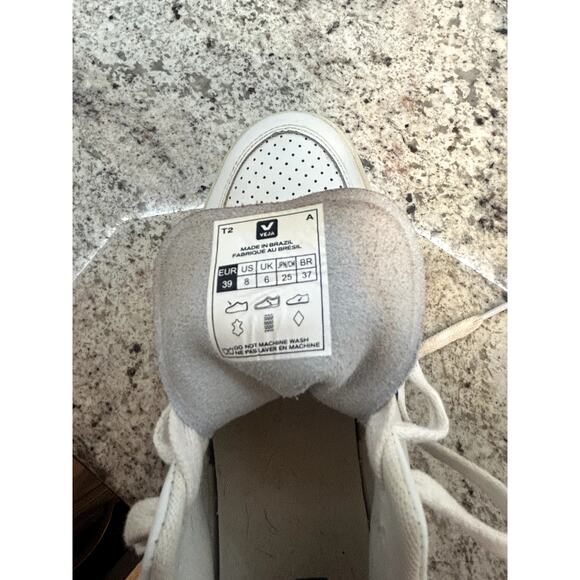 VEJA V-10 CWL WHITE NAUTICO PEKIN SIZE 39 W8/M6 - Picture 8 of 8